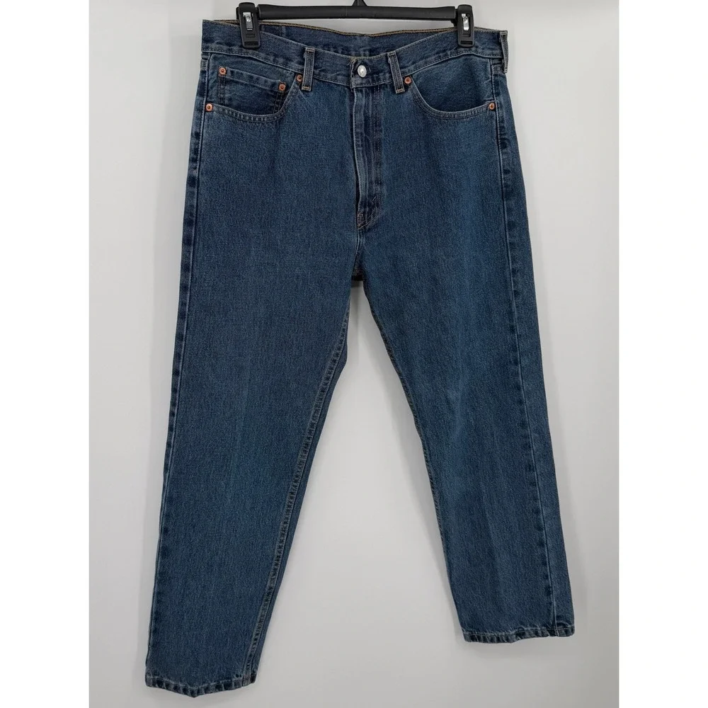 Levis 505 Regular Fit Jeans Mens‎ 36x29 Blue Denim Straight Leg Pants 00505-4886